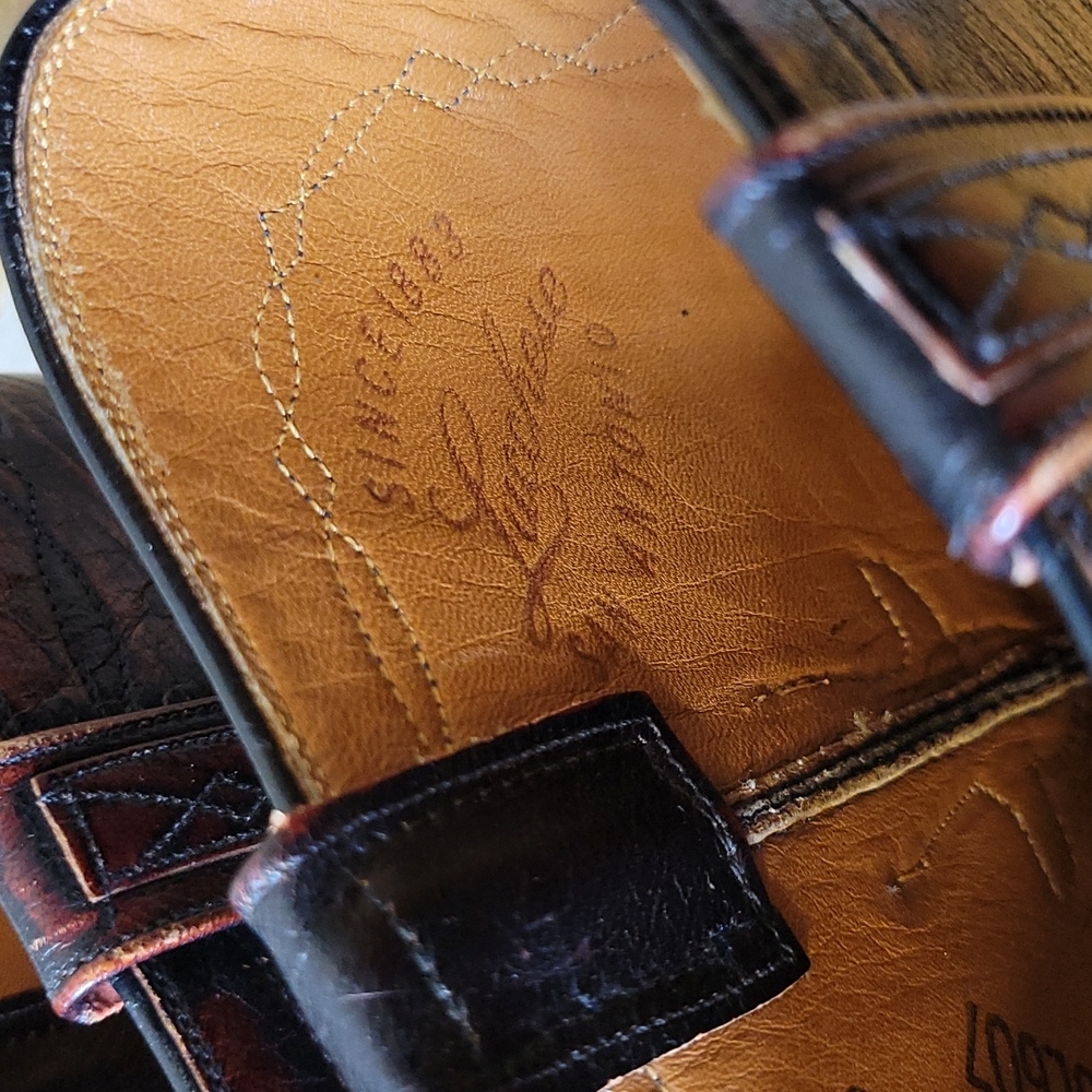 Lucchese Oxblood Cowboy Boots - Picture 5 of 12
